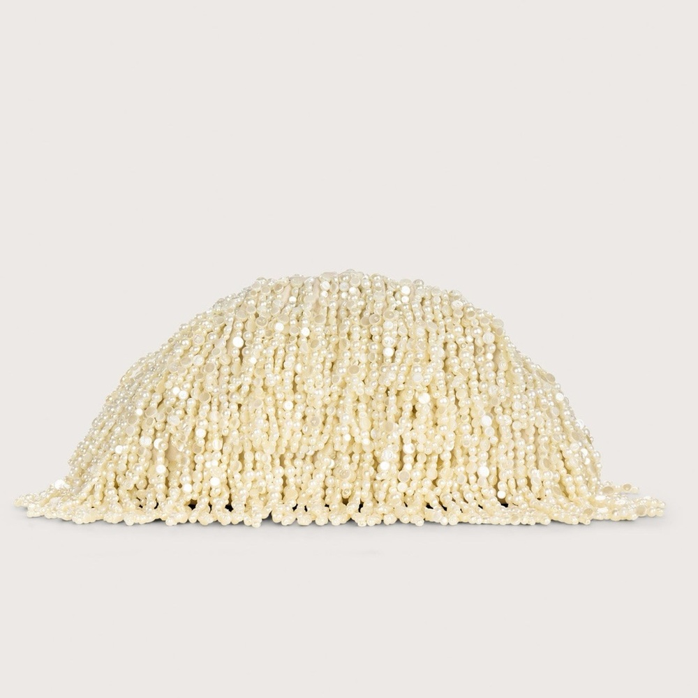 Cult Gaia Jaala Nano Clutch in Pearl